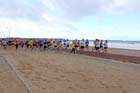 Start of the South Shields 10k Sand Dance Race.